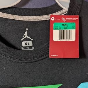 Jordan Black Graphic Shirt Brand New. XL 100% Cotton.